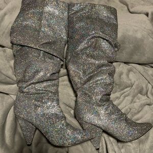 Sparkly knee high boots size 10M